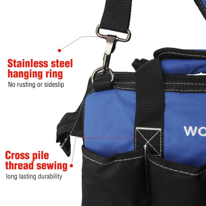 workpro-กระเป๋าเครื่องมือ-14-นิ้ว-กระเป๋าช่าง-กระเป๋าคาดเอว-กระเป๋าใส่เครื่องมืออิเล็คโทรนิคกันน้ำ
