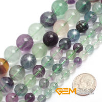 Natural Gem Stones Fluorite Round Loose Beads For Jewelry Making Strand 15 Inches 4mm 6mm 8mm 10mm 12mm Selectable Cables