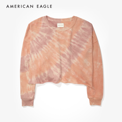 American Eagle Fleece Cropped Crew Neck Sweatshirt เสื้อ สเวตเตอร์ ผู้หญิง ครอป คอกลม (EWSH 045-1669-800)