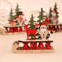 QIFU Xmas Noel Wooden Christmas Ornaments Merry Christmas Decor for Home 2022 Navidad Cristmas Decor Xmas Gifts New Year 2023