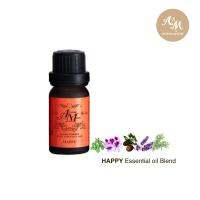 Aroma&amp;More  Happy น้ำมันหอมระเหยสูตรผสม  สัมผัสกับความรู้สึกสดใสด้วยโทนดอกไม้ บวกกับความอบอุ่นของ Woody tone  5/10/30/100ML