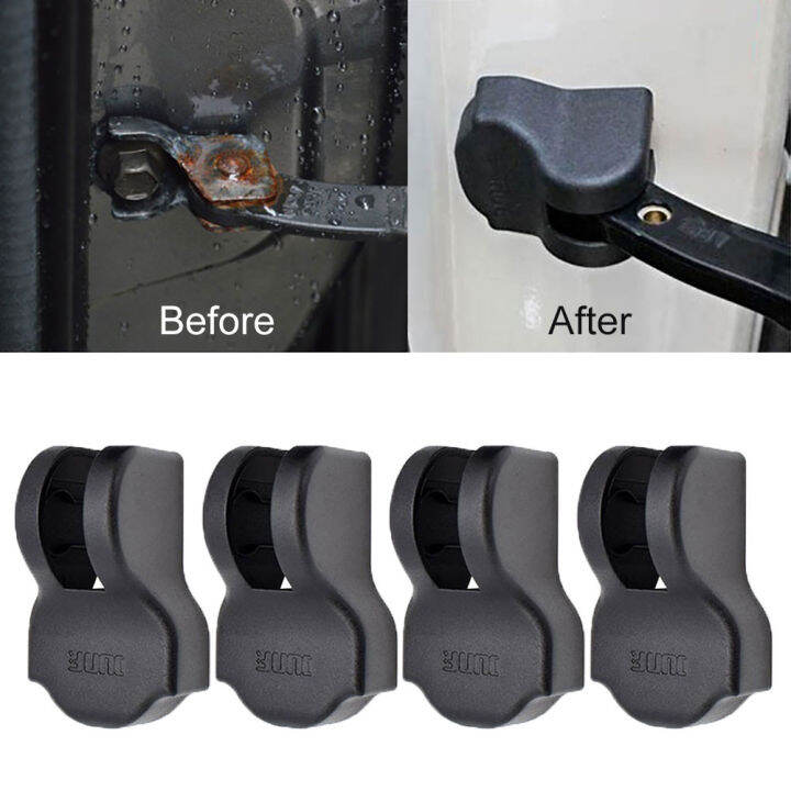 Santis Caps Black Protective Door Lock Covers For Jeep Wrangler JL 2021-2025 (Front)