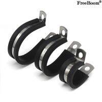 2 Pcs/batch 304 Stainless Steel Rubber Lined R Type Cramp Tube Clip Tube Clip Water Tube Clip Wire Clip