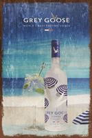 Jimin Grey Goose Vodka Beach Advert Vintage Retro Style ป้ายโลหะ Bar Pub แผ่นตกแต่ง