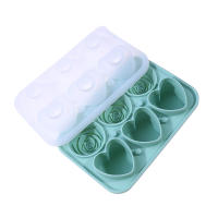 QianXing Shop Rose Ice Hockey Mold Bar Ice Cube Whiskey Cocktail Kitchen Round Ice Cream Mold Ice Hockey