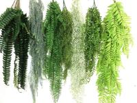 Hanging Plants Artificial Greenery Hanging Fern Grass Plants Green Wall Plant Artificial Air Pine Needle Plants