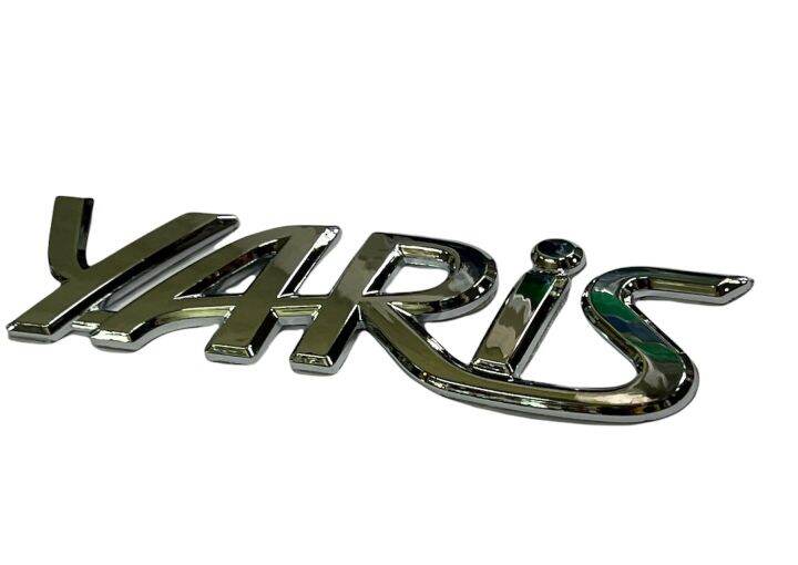 พลาสติกชุบโครเมี่ยมคำว่า-yaris-สำหรับติดท้ายรถ-toyota-yaris-ติดรถ-แต่งรถ-โตโยต้า-ยาริส-วัสดุทำจาก-พลาสติก-abs-อย่างดี