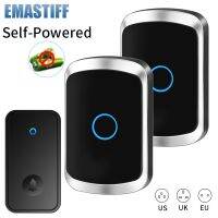 ❂ Wireless Doorbell No Battery required Waterproof Self-Powered 433mhz Door bell Sets Home Outdoor Kinetic Ring Chime Doorbell