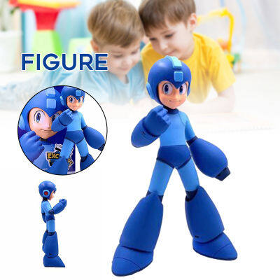 Anime Megaman Figure Painted PVC Cartoon Model Desktop Ornament for HomePainted PVC Cartoon Model, Creative Desktop Ornament, Not Easy to Fade, Durable, Great GiftsHome, Living Room, BedroomAnime Megaman Figure