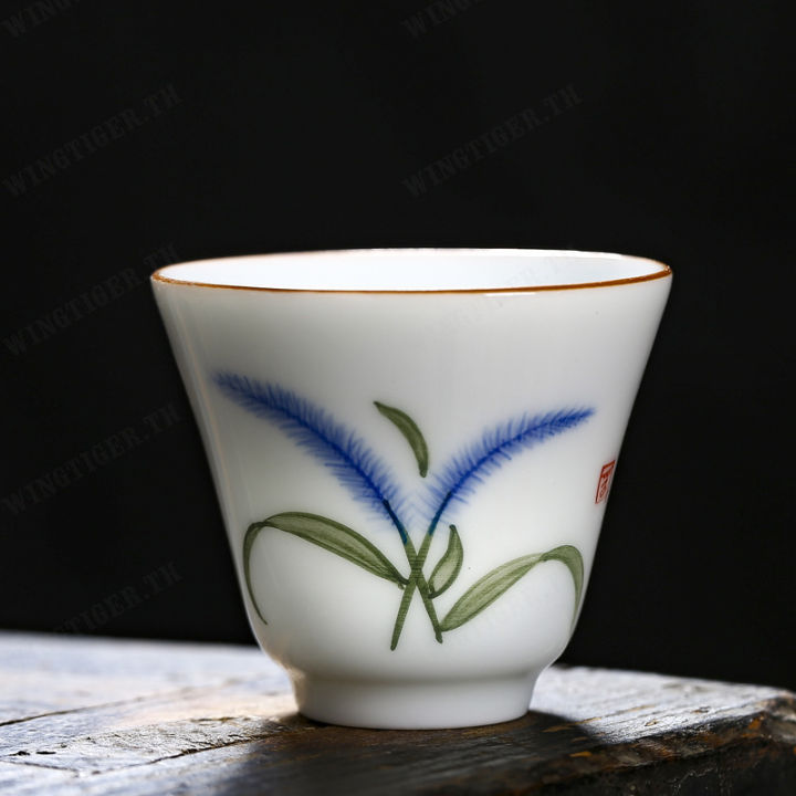 wingtiger-ถ้วยชาแบบหน้าเขียวสไตล์จีน-สำหรับชงชาซินเซียงหรือชาเขียว