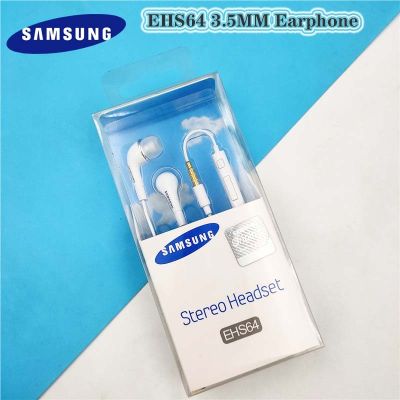หูฟังซัมซุงของแท้ EHS64เฮดโฟนแบบเสียบหู3.5มม. ควบคุมระดับเสียงพร้อมไมโครโฟนสำหรับ Galaxy S10 S9 S8 Plus S10e Note 9 87 A50 A70