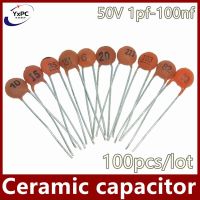 100pcs 50V Ceramic capacitor 1pF ~ 100nF 6PF 10PF 22PF 33PF 82PF 220PF 1NF 3.9NF 6.8NF 15NF 102 222 332 682 153 223 471 683 104 Electrical Circuitry P