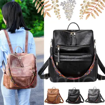 Retro Mini Multi-functional Backpack Pu High Quality Leather Schoolbag 2022  Fashion Trend Famous Brand Women's