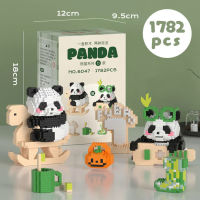 Creative Kawaii Panda Mini Building Blocks City Construction Kit Animal Model Assembly Micro Diamond Bricks Toy For Kid Gift