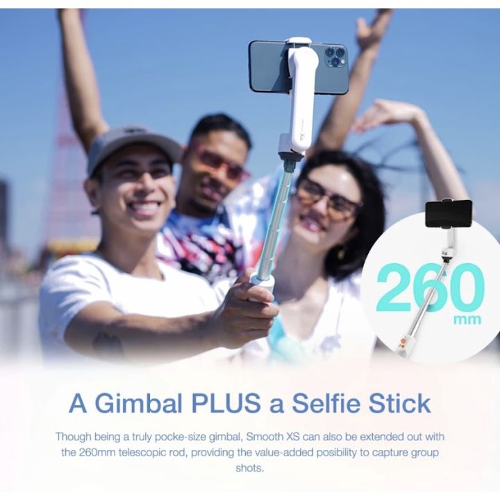 สินค้าขายดี-พร้อมส่ง-zhiyun-smooth-xs-selfie-stick-โทรศัพท์-gimbal-handheld-stabilizer-สมาร์ทมือถือ-gimbal-สำหรับสมาร์ทโฟน