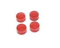 KAISH Set of 4 LP Guitar Speed Knobs Control Knobs Red