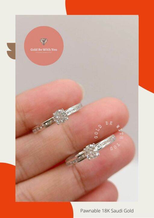 Pawnable 18k Saudi White Gold Crown Eternity Ring Lazada PH