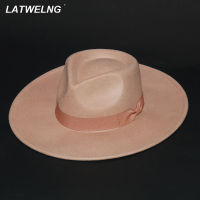 Female 100 Fedoras Hat Wedding Party Church Hats Winter Warm Wide Brim Women Hats Floppy Derby Triby Hats Wholesale B087