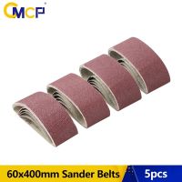 CMCP 60x400mm Sanding Belts Grit 40/60/80/120 Sander Attachment Grinder Polisher Power Tool Accessory 5pcs