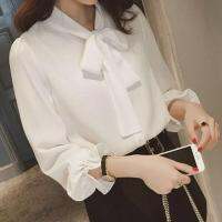 [COD] Shirt Loose Bow Top Lace-up
