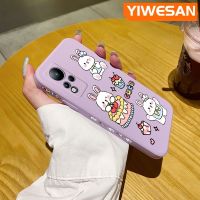 YIWESAN เคสสำหรับ Infinix Note 11 Note 12 G96เคสการ์ตูนกระต่ายน่ารักลวดลายบางดีไซน์ใหม่สวยงามเคสโทรศัพท์ป้องกันขอบสี่เหลี่ยมเคสนิ่มเคสปลอกซิลิโคนกันกระแทก