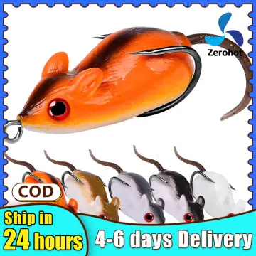 Mouse Rat Fishing Lure 4pcs Artificial Bait Mouse Freshwater Soft Baits for  Bass Snakehead Freshwater Soft Bait Dual Hooks Tackle Accessory