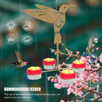 Hummingbird Feeder Bird กลางแจ้งแขวนเครื่องให้อาหารนกรูปดอกไม้อุปกรณ์ให้อาหาร Water Drinker Feeder Dispenser