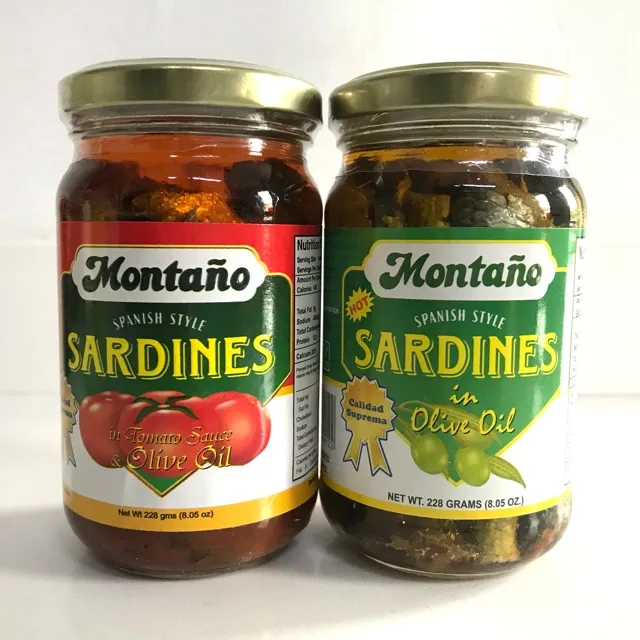 MONTAÑO Spanish Style Sardines in Olive OilTomato Sauce and Olive Oil ...