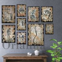 Witchy Gothic Canvas Prints - Gothic Dark Aesthetic Room Decor - Halloween Wall Decoration - Wicca Retro Poster - Halloween Gift-เหมาะสำหรับการเพิ่มสัมผัสที่น่ากลัวให้กับการตกแต่งบ้านของคุณ