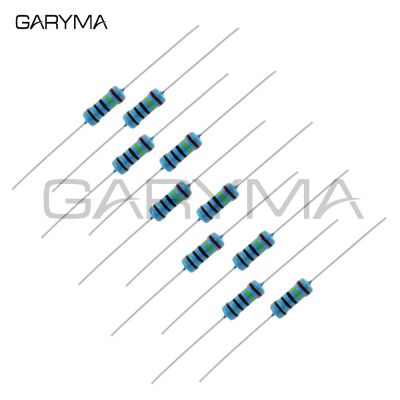 20pcs 1W Metal Film Resistor 1 1R-1M 2.2R 4.7R 10R 22R 47R 100R 470R 1K 10K 100K 2.2 4.7 10 22 47 100 220 470 ohm 5 Color Ring