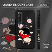 UCUC เคสโทรศัพท์เคสสำหรับ Xiaomi MI 10T Pro 10T 5G/MI 10 Pro MI10เคสมือถือ เคสโทรศัพท์ เคสชายออกแบบเคสโทรศัพท์การ์ตูนเครยอนชินจังขอบสี่เหลี่ยมรูปแบบซิลิโคนเหลวปลอกเต็มรูปแบบกล้องกรณี