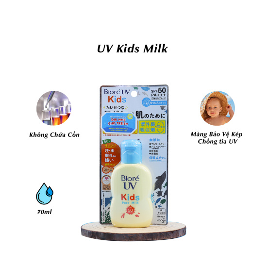 Hcmnhật bản  sữa chống nắng biore uv kids milk 70ml - ảnh sản phẩm 2