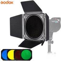 Godox BD-04 Barn Door รังผึ้งกริด 4 สีกรองสำหรับเวนเมามาตรฐานสะท้อนการถ่ายภาพสตูดิโอแฟลชอุปกรณ์เสริม