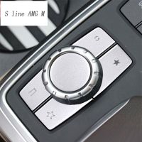 For Mercedes Benz ML GL GLE Class X166 W166 Car Water Cup Panel Multimedia Button Trim Interior Covers Stickers Trim Accessories