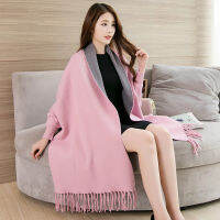 Women Pink Shawl with Sleeves Poncho Thick Winter Shawls and Wraps for Ladies Pashmina Warm Feminino Winter Ponchos and Capes