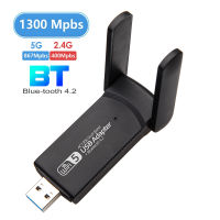 2.4G 5G 1300Mbps Usb การ์ดเครือข่ายไร้สาย Dongle เสาอากาศ AP Wifi Adapter Dual Band Wi-Fi Usb 3.0รองรับ Blue-Tooth 4.2