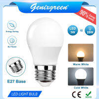 Genixgreenleds หลอดไฟ LED Lite หลอดไฟ220V A50 3W E27ไฟ LED แสงสีขาวอุ่นหลอดไฟแสงกลางวัน90% ประหยัดพลังงานหลอดไฟ25วัตต์เทียบเท่า