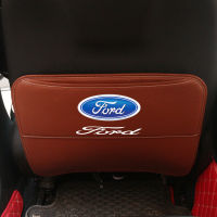 2PCS New Ford logo Rear seat back Anti-Kick Pad Environmentally friendly leather Anti-dirty protection mat Universal