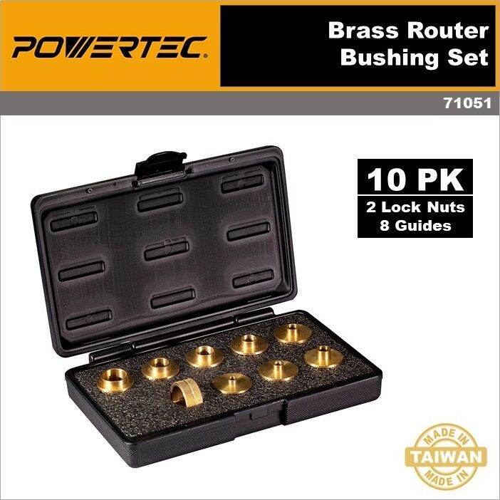 Powertec Brass Router Bushing Set with Case 71051 Lazada PH