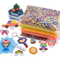 500ชิ้นเมจิกเมืองน้ำลูกปัด DIY A qua ปริศนาของเล่น perler Hama ลูกปัดบอลของขวัญเรียนรู้เด็ก tearoff เกม