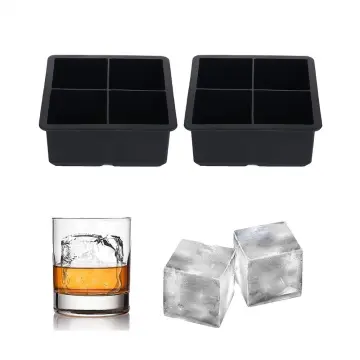 Large Ice Cube Mould Big Square Ice Tray Silicone Ice Maker Mold Whiskey  Hockey Cocktail Diy Bar Pub Wine Ice Blocks Maker Model