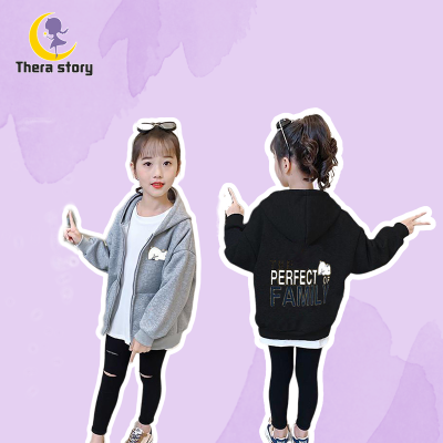 เสื้อคาร์ดิแกนเด็กผู้หญิงสำหรับเล่นกีฬาสำหรับเด็กเสื้อโค้ทลำลองพิมพ์ลายเกาหลี