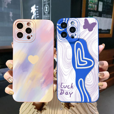 เคสโทรศัพท์สำหรับ Xiaomi Redmi A1 A2 4G Note 9 10 11 12 Pro 5G 9C 10A 10S 11S 12C 12S Luck Day ฝาครอบขอบสี่เหลี่ยมฝาครอบป้องกันเต็มเลน