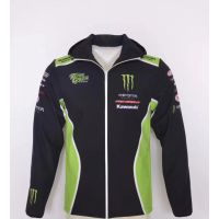 High quality stock 2022 Racing Jersey Jacket Kawasaki Factory Team Version Sweatshirt Windproof Fleece Warm Non-Fade Rider Cycling