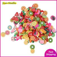 JIYAN2866 About 1500 PCS เรซิน เครื่องรางน้ำเมือกผลไม้ โพลิเมอร์ดินเหนียว ผลไม้สำหรับผลไม้ เครื่องรางเล็บลูกกวาดผลไม้ งานฝีมือดีไอวาย 100กรัม เสน่ห์เรซินฤดูร้อน การทำหัตถกรรม