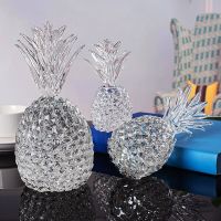 M 13.5X5.5cm Transparent Crystal Decor Pineapple Home Decorations Ananas Living Room Wine Holder Crystal Figurines Exquisite Wedding Decor