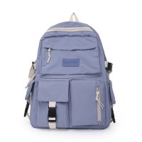 2022 new school bag female junior high school student campus leisure backpack boy simple student computer bag backpack