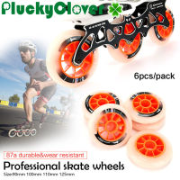 6pcs 90mm 100mm 110mm 125mm Inline Speed Skate Wheel 87a High elastic Speed Skating Competition Roller Skates Speed Race Wheels