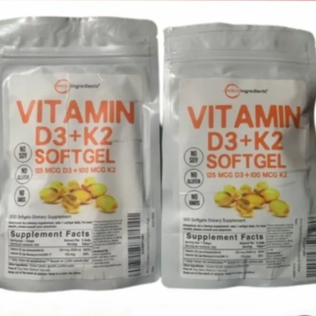 micro ingredients vitamin d3 k2 300 sofgels herbal (S7H8) vitamin d3