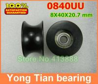 Free Shipping NBZH Bearing10 Pcs/ Lot 0840UU 8mm Groove Guide Pulley Sealed Rail Ball Bearing BU0840 8x40x20.7 Mm 608Z